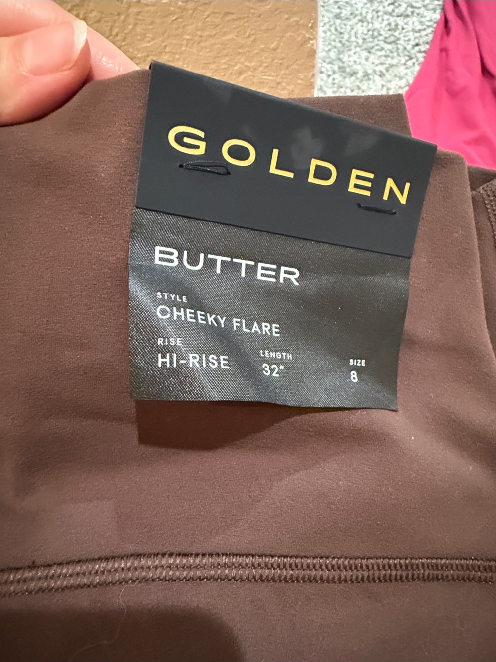 GOLDEN Butter Cheeky Flare Hi-Rise Pants - Brown